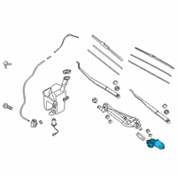 OEM 2020 Hyundai Veloster Windshield Wiper Motor Assembly Diagram - 98110-J5000