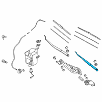 OEM 2021 Hyundai Veloster N Windshield Wiper Arm Assembly(Driver) Diagram - 98311-J3000