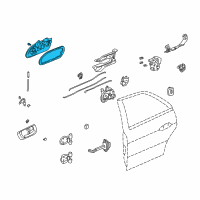 OEM 1998 Honda Accord Handle Assembly, Left Rear (Outer) Diagram - 72680-S84-A11