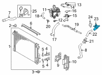 OEM 2021 Toyota Prius Prime Water Outlet Diagram - 16331-37100