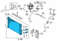 OEM 2022 Toyota Corolla Radiator Assembly Diagram - 16400-37380