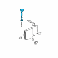 OEM 2005 Honda Pilot Coil, Plug Hole Diagram - 30520-PVJ-A01