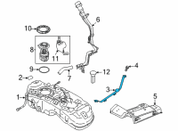 OEM 2021 Nissan Rogue Band Assy-Fuel Tank, Mounting Diagram - 17407-6RA0A