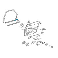 OEM 2001 Acura RL Weatherstrip, Right Rear Door Quarter (Inner) Diagram - 72837-SZ3-003