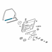 OEM 1999 Acura RL Weatherstrip, Left Rear Door (Inner) Diagram - 72875-SZ3-023