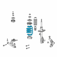 OEM 2012 Honda Insight Spring, Front Diagram - 51401-TM8-A11