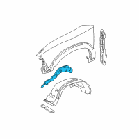 OEM Oldsmobile Bravada Shield, Front Wheelhouse Splash Diagram - 15679118