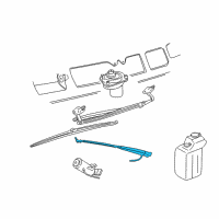 OEM 1986 Dodge B150 Windshield Wiper Arms Diagram - 55155149