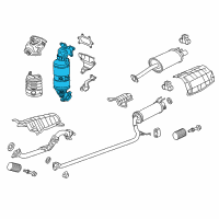 OEM 2013 Acura ILX Exhaust Converter Diagram - 18160-R2A-M00