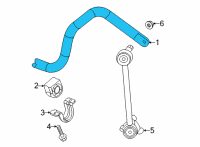 OEM Chevrolet Silverado 3500 HD Stabilizer Bar Diagram - 84438109