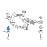 OEM 2022 Lexus RX350 Cushion, Rear Suspension Member Body Mounting, Front Diagram - 52271-0E030