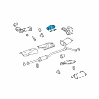 OEM 2009 Acura TSX Catalytic Converter Diagram - 18150-R40-A00