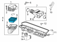OEM 2021 Chevrolet Suburban Air Filter Diagram - 84121219
