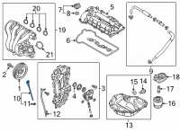 OEM 2021 Kia Niro EV Oil Level Gauge Rod Assembly Diagram - 2661103HA0