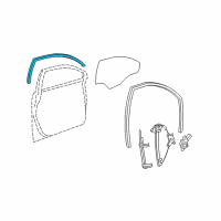 OEM 2012 Chevrolet Captiva Sport Run Weatherstrip Diagram - 96624068