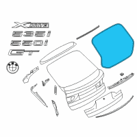 OEM 2011 BMW 550i GT xDrive Seal, Rear Lid, Top Diagram - 51-76-7-237-488