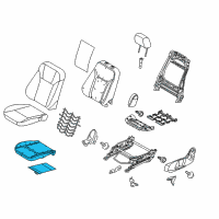 OEM Ford Fiesta Seat Cushion Pad Diagram - D2BZ-54632A23-B