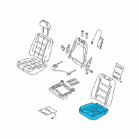 OEM Mercury Montego Seat Cushion Pad Diagram - 5G1Z-54632A22-AA