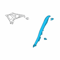 OEM 2022 Toyota Prius Lock Pillar Trim Diagram - 62552-47080-C0