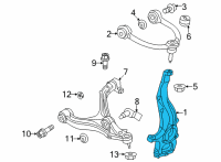 OEM 2021 Jeep Grand Cherokee L Knuckle-Front Diagram - 68375450AC