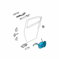 OEM Nissan Maxima Rear Door Lock Actuator Motor, Right Diagram - 82500-ZY80A