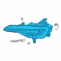 OEM 2019 Chevrolet Camaro Composite Headlamp Diagram - 84529722