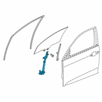 OEM 2021 Honda Civic Regulator Assembly, Right Front Door (Power) Diagram - 72210-TGG-A01