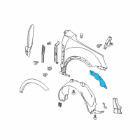 OEM 2008 Saturn Vue Splash Shield Diagram - 22896313