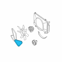 OEM Nissan Frontier Power Steering Oil Pump Belt Diagram - 02117-25023