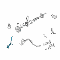 OEM 2015 Infiniti Q50 Power Steering Hose & Tube Assembly Diagram - 49721-4GA0B