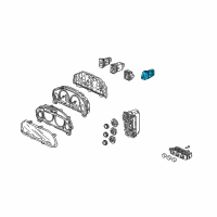 OEM Honda Civic Switch Assembly, Hazard (Graphite Black) Diagram - 35510-S5A-J01ZA