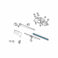 OEM 2012 Honda Pilot Rubber, Blade (350MM) Diagram - 76722-SZA-A01