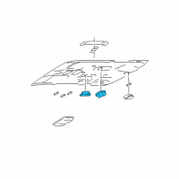 OEM Lincoln Navigator Overhead Lamp Diagram - 2L1Z-13A702-AAA