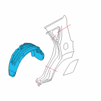 OEM Kia Soul EV Guard Assembly-Rear Wheel Diagram - 86822E4000