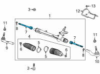 OEM 2022 Buick Encore GX Inner Tie Rod Diagram - 42694350