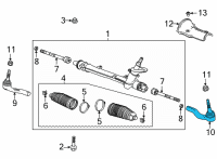 OEM Buick Encore GX Outer Tie Rod Diagram - 42745901