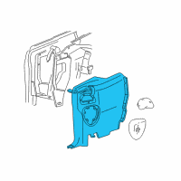 OEM 2000 Ford Mustang Pillar Panels Diagram - YR3Z7631012AAA