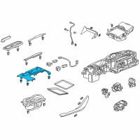 OEM 2020 Acura TLX Console Pan (Brushed Aluminum Metal) Diagram - 77291-TZ3-A71ZA