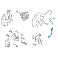 OEM 2014 Kia Rio Sensor Assembly-Abs Rear Wheel Diagram - 599101W000