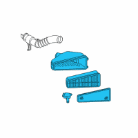 OEM 2009 Toyota FJ Cruiser Air Cleaner Assembly Diagram - 17700-0P013