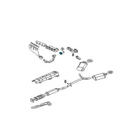 OEM 2009 Buick Lucerne Flange, Exhaust Manifold Pipe Diagram - 3545517