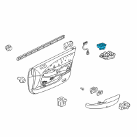 OEM 1999 Acura TL Switch Assembly, Remote Control Mirror (Black) Diagram - 35190-S84-G01ZA