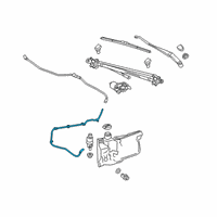 OEM 2020 Chevrolet Silverado 1500 Washer Hose Diagram - 84458192