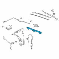 OEM Cadillac ATS Wiper Linkage Diagram - 84399857