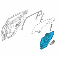 OEM 2019 Hyundai Ioniq Rear Left-Hand Door Module Panel Assembly Diagram - 83471-G2000