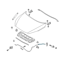 OEM 2020 Kia Sorento Cable Assembly-Hood Latch Diagram - 81190C6000