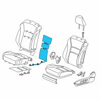 OEM 2015 Honda Accord Heater, Right Front Seat-Back Diagram - 81124-T3L-A41