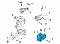 OEM 2021 Hyundai Santa Fe Bracket Assembly-Transmission MTG Diagram - 21830-P2250