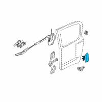 OEM 2005 Nissan Pathfinder Rear Door Outside Handle Assembly, Right Diagram - 82607-EA502