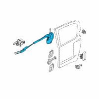 OEM 2009 Nissan Pathfinder Rear Left Driver Door Lock Actuator Diagram - 82501-ZP80A